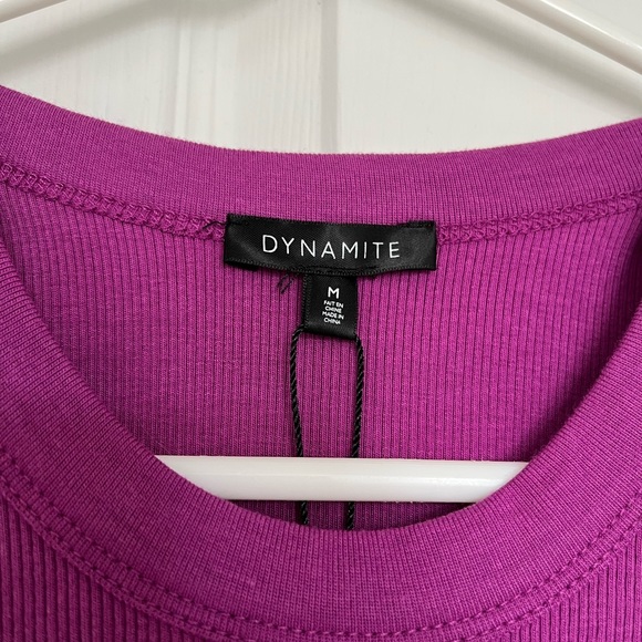 Dynamite Cropped Ribbed Tank Top - Picture 2 of 3